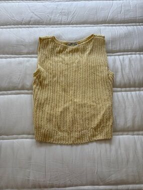 Abercrombie and Fitch Sleeveless Knit Top - Yellow